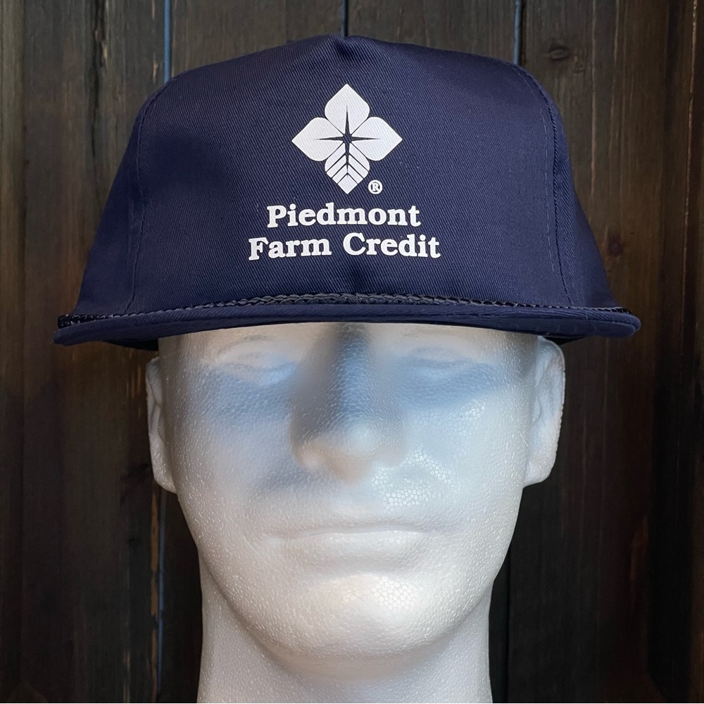 Mens Vintage 90’s Farm Credit Rope Trucker Snapback Hat Cap